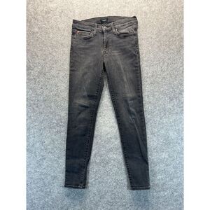 Hudson Jeans Womens Size 27‎ Natalie Mid Rise Skinny Ankle Black Denim Jeans